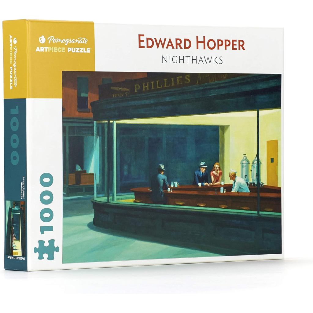 Câu đố ghép hình 1000 mảnh lựu dành cho người lớn, Nighthawks của Edward Hopper, Matte Finish, Snug 