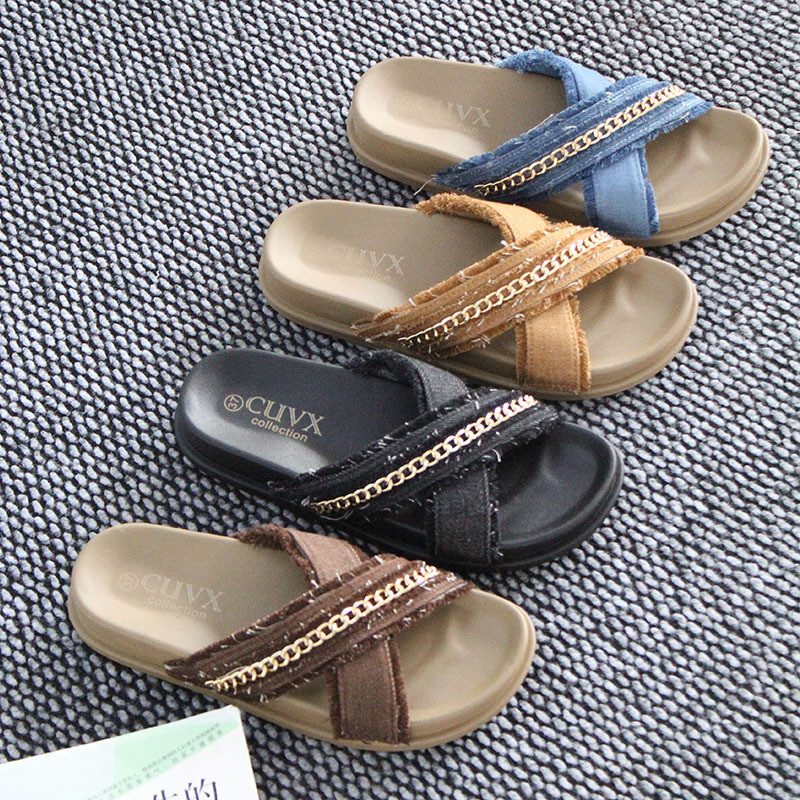 Dép đế dày Guyana Giày thủ công thời trang Dép đế mềm chống trượt Dép nữ