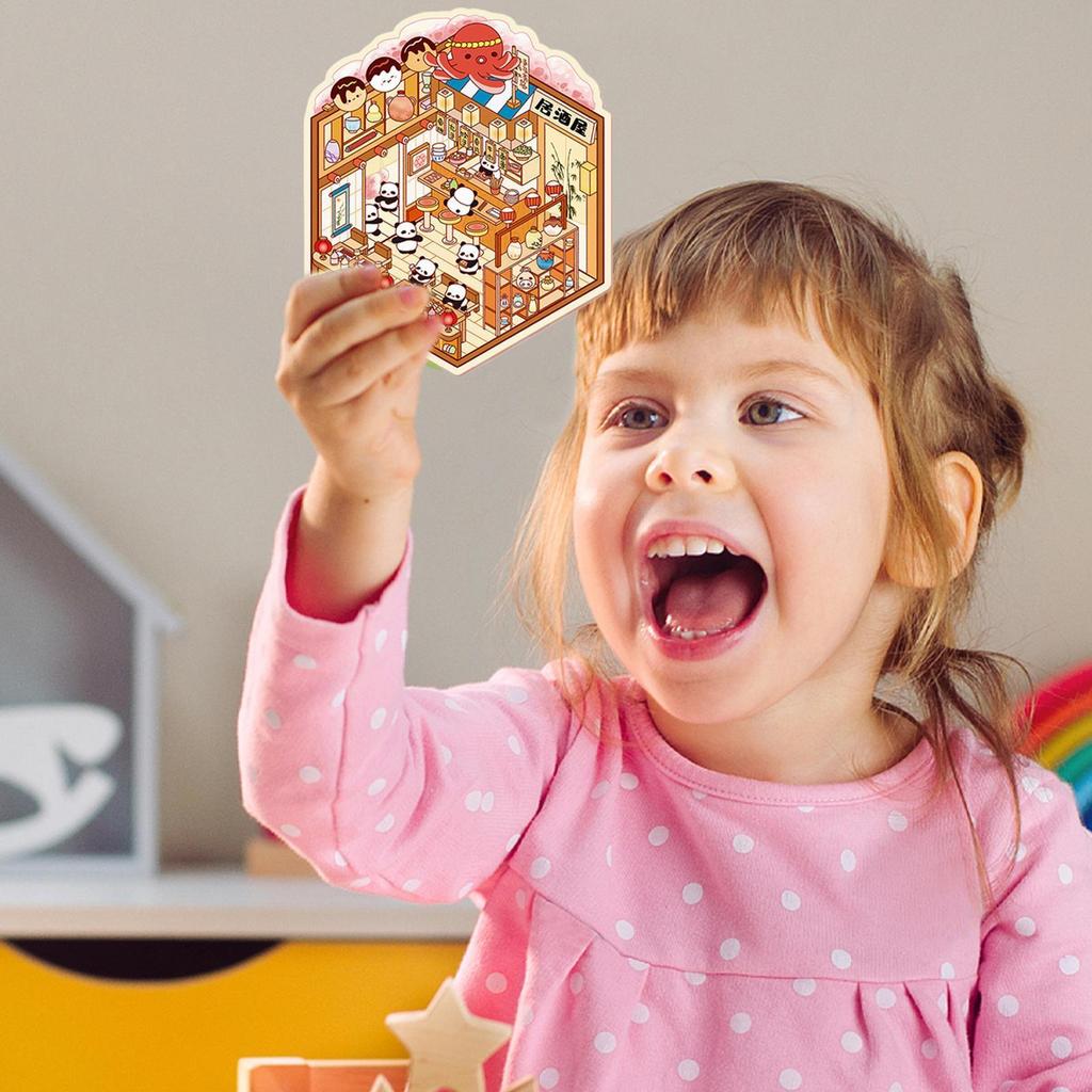 Make Your Own Scene Stickers 3D Effect Hand Account Decals Cartoon Landscaping Decals Scenes for Kid