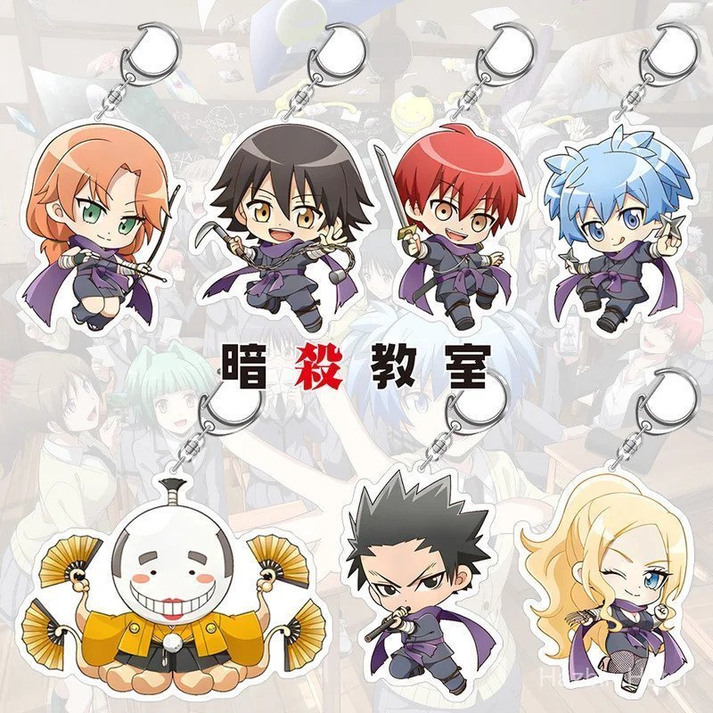Anime Assassination Classroom Acrylic Keychain Korosensei Nagisa Shiota Cartoon Bag Charms