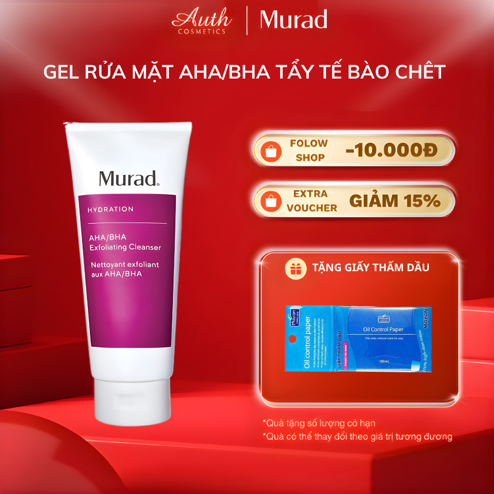Sữa rửa mặt tẩy da chết Murad AHA/BHA Exfoliating Cleanser