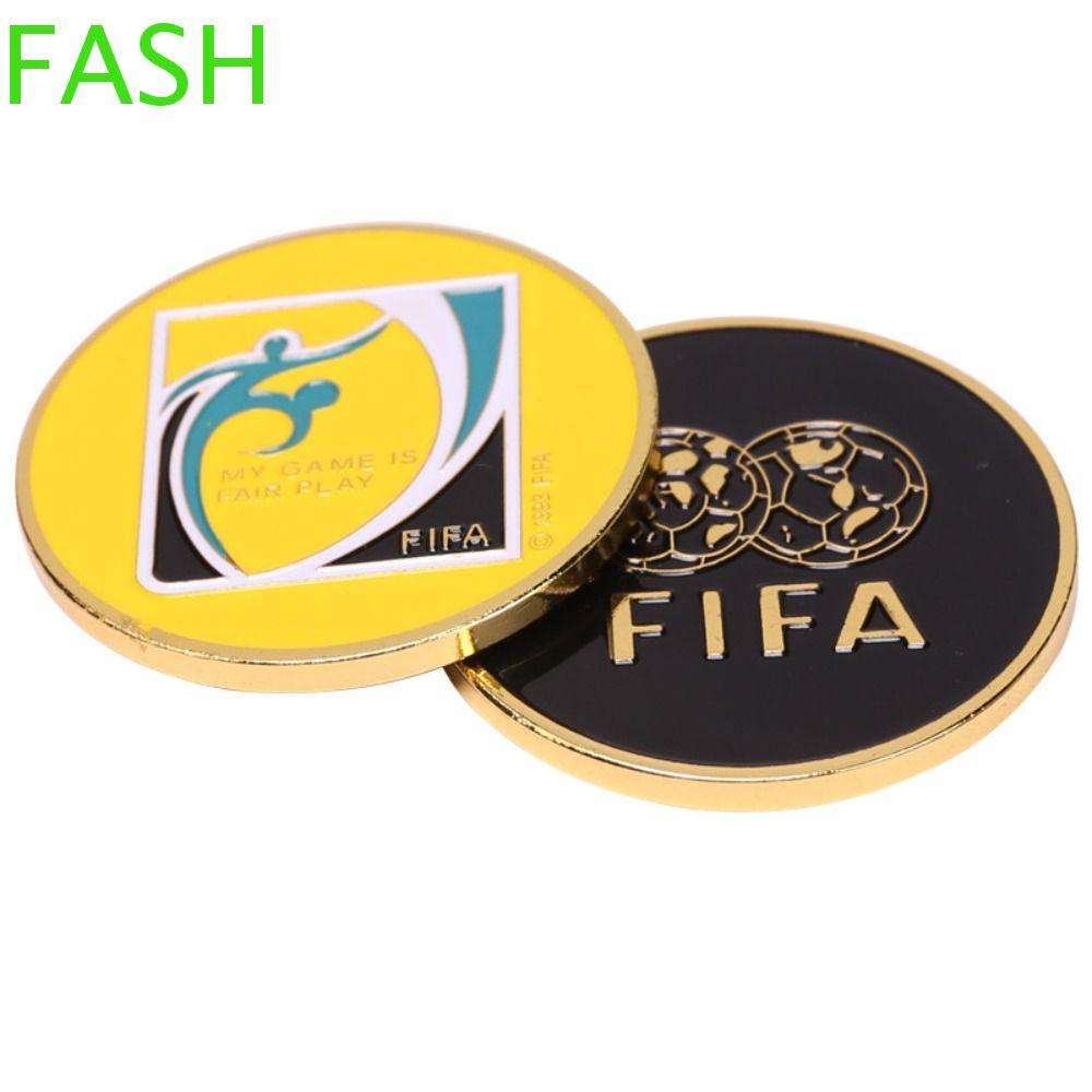 FASH Side Toss Coin, Hoa văn bóng đá hai mặt Flip Coin, Trẻ em Người lớn Fair Play Bóng chuyền Chọn 