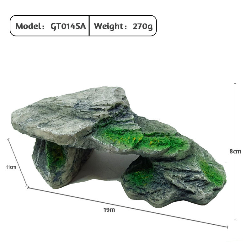 [Sẵn sàng] Mô phỏng Rock Climbing Pet Backing Platform Rùa Leo núi lớn Ẩn Hang Bò sát Hộp Rockery Cả