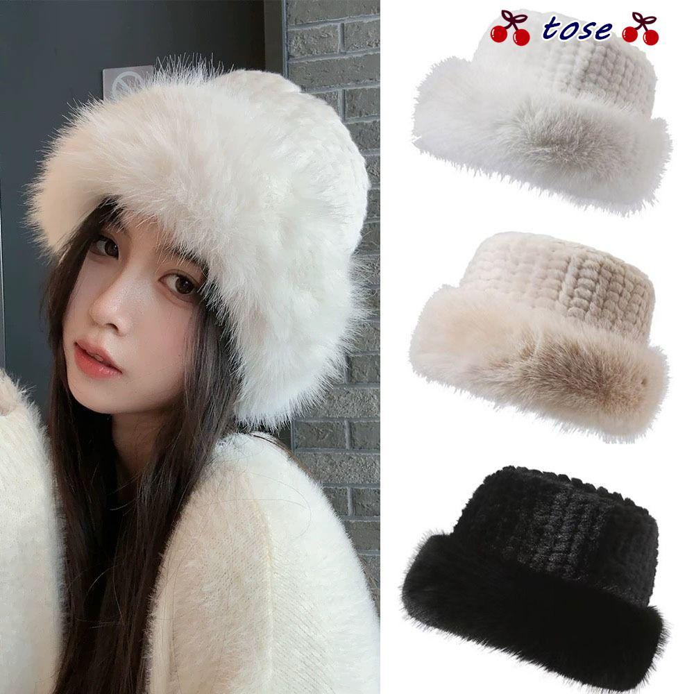 Mũ Lông Thú TOSE Xoè Chống Gió, Màu Trơn Cho Nam