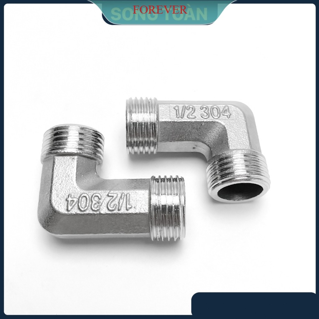 Co Ren Inox, Co Ren Ngoài Inox 304 Phi 21, Cút Ren Inox 304