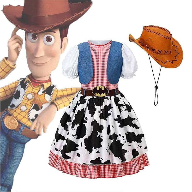 Costume Bộ Cosplay John Lasseter, Woody & Jessie - Trang Phục Đen-Dêmi Phong Cách Phương Tây, Phù Hợ
