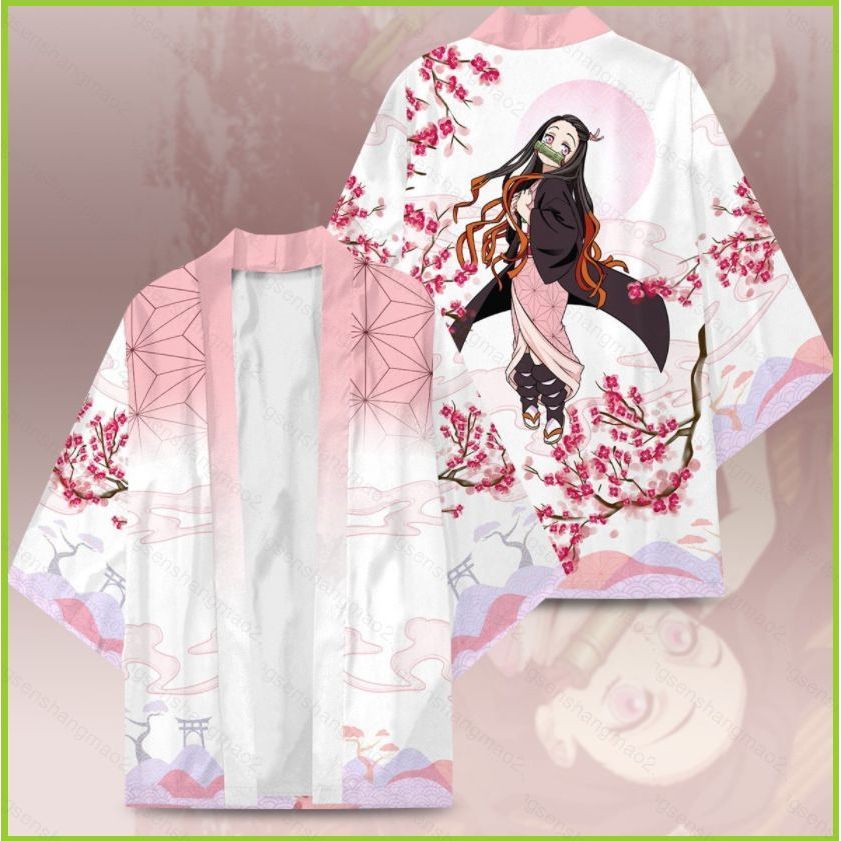 Cardigan Kimono Haori Cosplay Demon Slayer: Phù hợp cho fan anime Tanjiro, Nezuko, Zenitsu