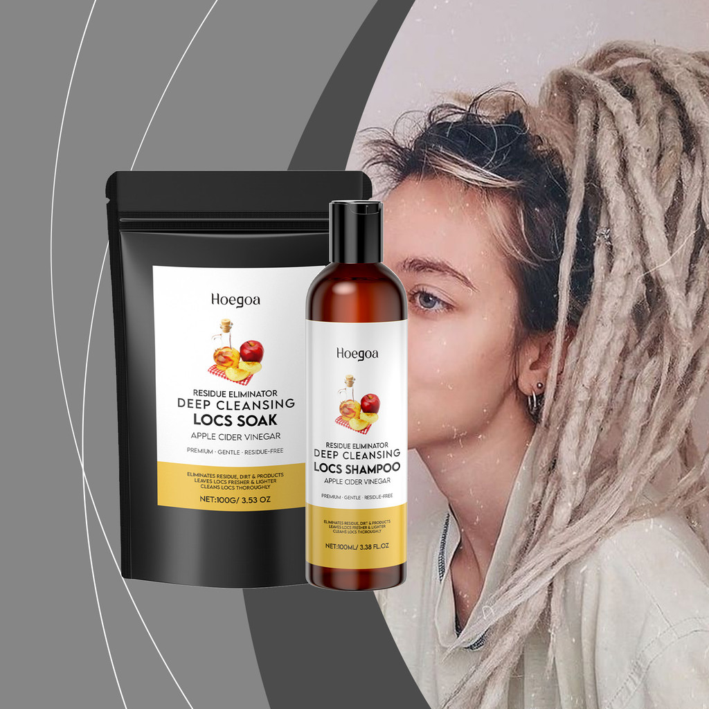 xinpinHOEGOA Apple Cider Vinegar Refreshing Hair Care Set Dreadlock Cleaning Apple Cider Vinegar Gen