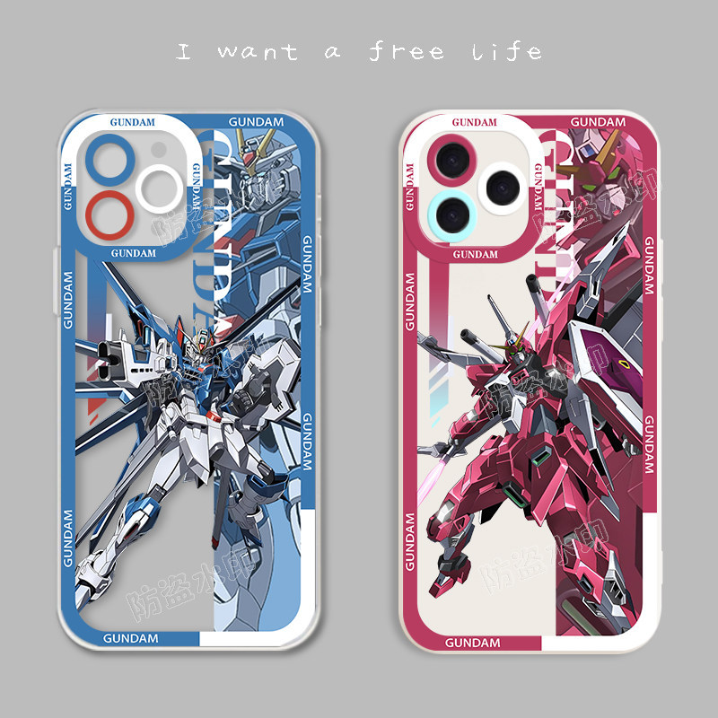 Ốp điện thoại hạt giống Gundam iphone16e Apple 15promax Ngoại vi xs Trong suốt 11 Thích hợp cho Huaw