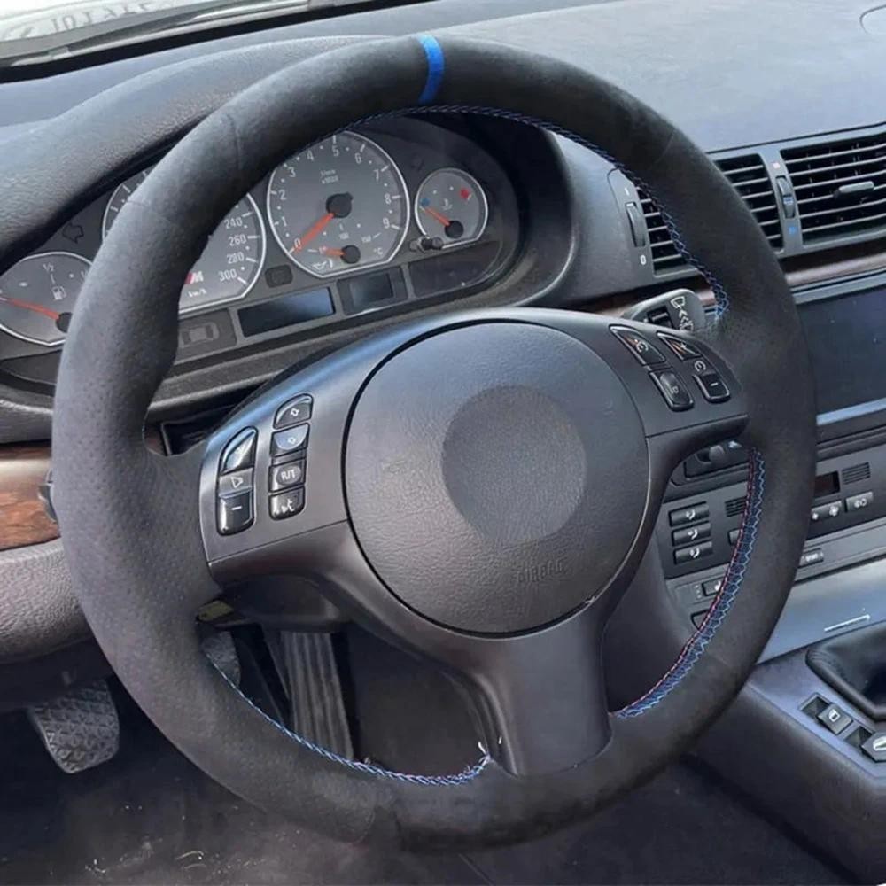 Da Lộn Vô Lăng Xe Bím Tóc Cho Xe BMW M Sport 3 Series E46 Coupe 2000-2006 M3 E46 M5 E39 2000-2003 Vỏ