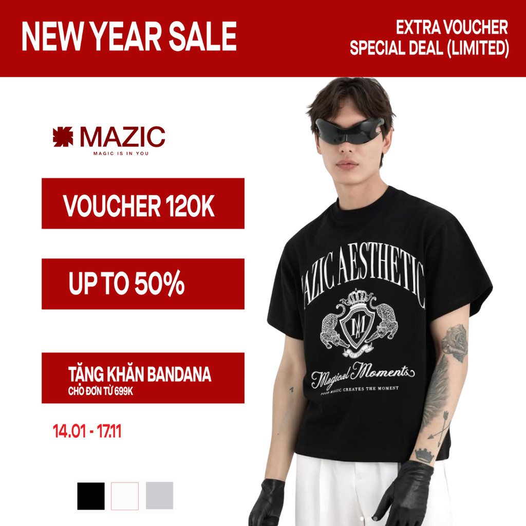 AT07 - "MAZIC" ÁO THUN AESTHETIC CLASSY FORM BOXY