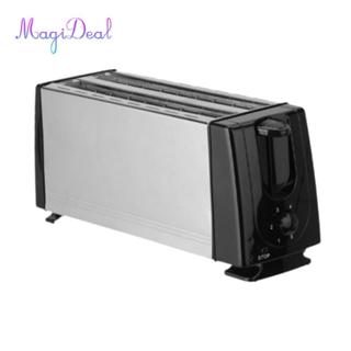 Máy nướng bánh mì MagiDeal 4 lát phích cắm tiêu chuẩn Châu Âu Nhỏ gọn Dễ dàng làm sạch Tiết kiệm không gian Làm nóng nhanh Máy làm bánh quế gia dụng để nướng bánh