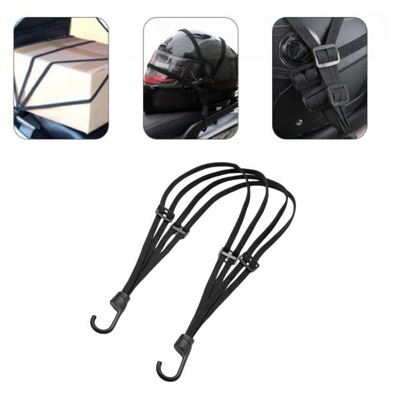 IOORUD Dây Chằng 4 Dây Có Móc Gài Cho Xe Máy, Xe Đạp, Dây Chun Bọc Dù Siêu Chắc Chắn, Co Giãn Gấp 1,7 lần