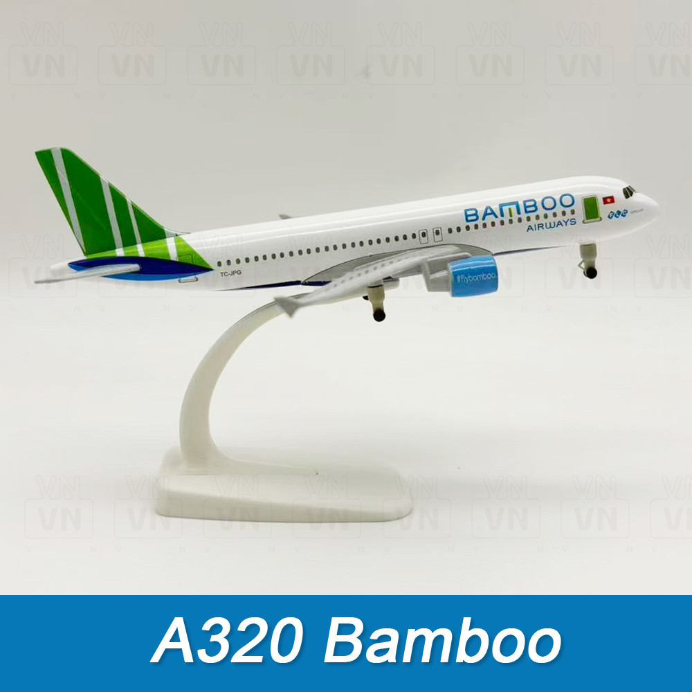 Mô Hình Máy Bay 23 Mẫu VNA,Vietjet,Bamboo,A330,A320,A380,747,787 (16-20cm,Có Bánh Xe)-Ảnh Thật D3