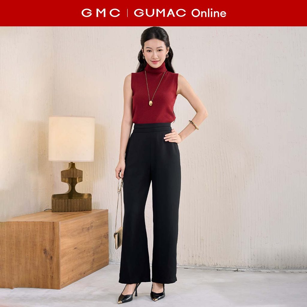 [MUA 2 GIẢM 25K] Quần tây nữ dáng ống suông lưng rời kéo khóa sau lưng thời trang GUMAC QF11027