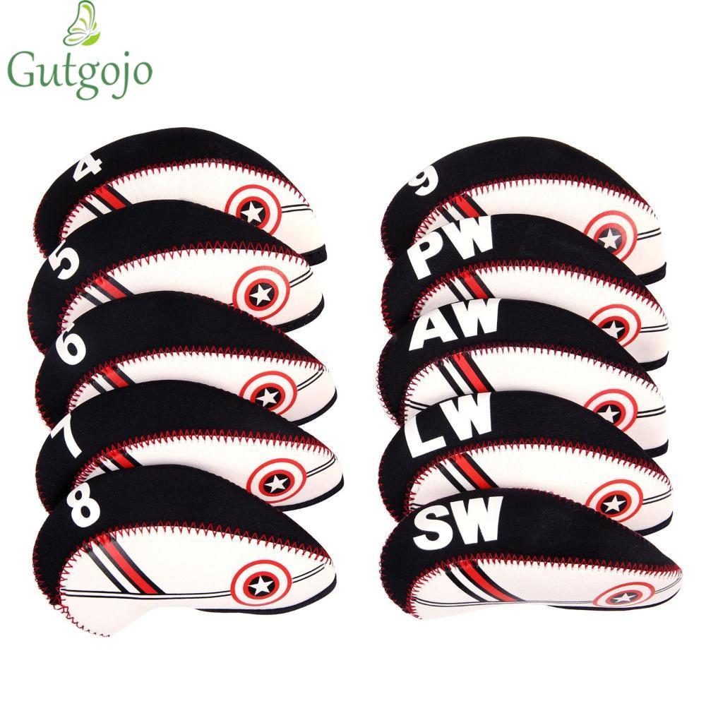 GUTGOJO - Bộ bọc đầu gậy sắt và putter golf từ neoprene, phù hợp các loại gậy số 4 đến 9, SW, PW, LW