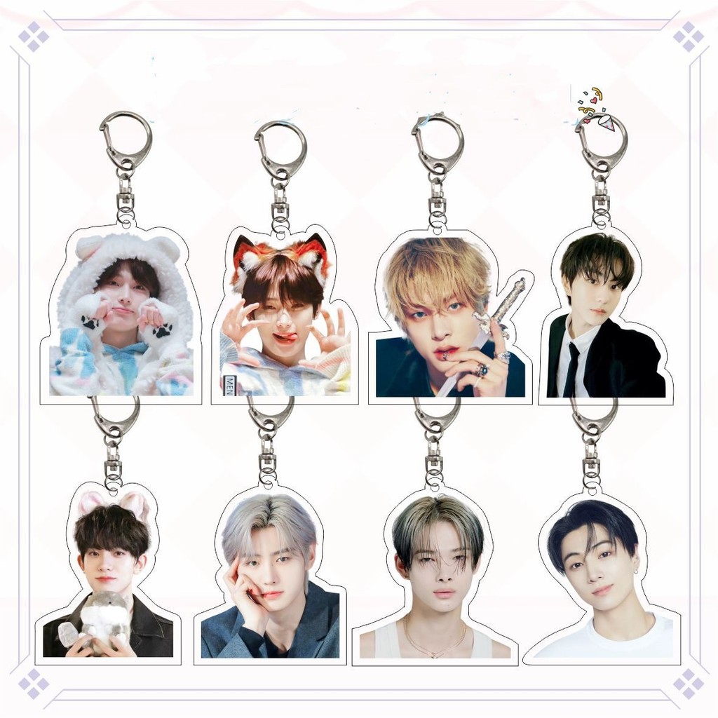 Kpop Idols JungWon HeeSeung Keychain Figure Printing Acrylic