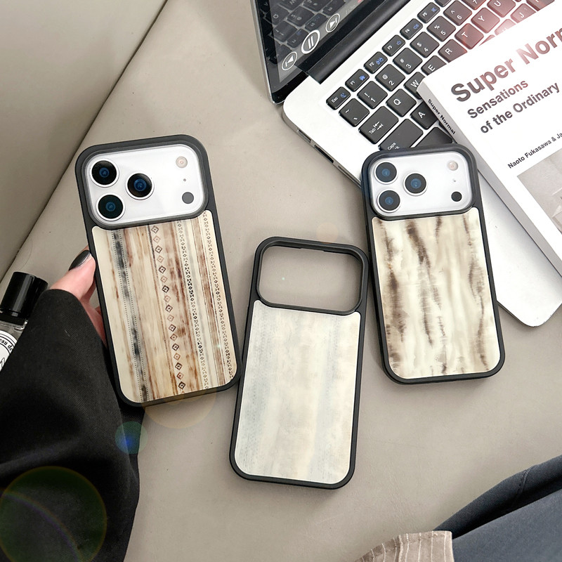 Retro cũ bảng gỗ hoài cổ từ tính kinh doanh cho iPhone 17 16 15 14 12 11 13 Pro Max 17PM