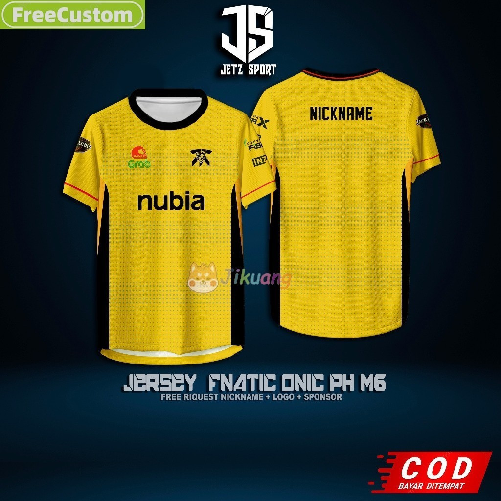 Spot FNATIC ONIC PH Phiên bản đặc biệt M6 JERSEY New 2025 (Biệt danh tùy chỉnh miễn phí)