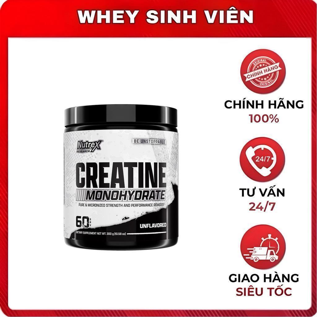 Nutrex Creatine Monohydrate Pure & Micronized 300G Hỗ Trợ Cải Thiện Hiệu Suất và Sức Mạnh tại Whey S