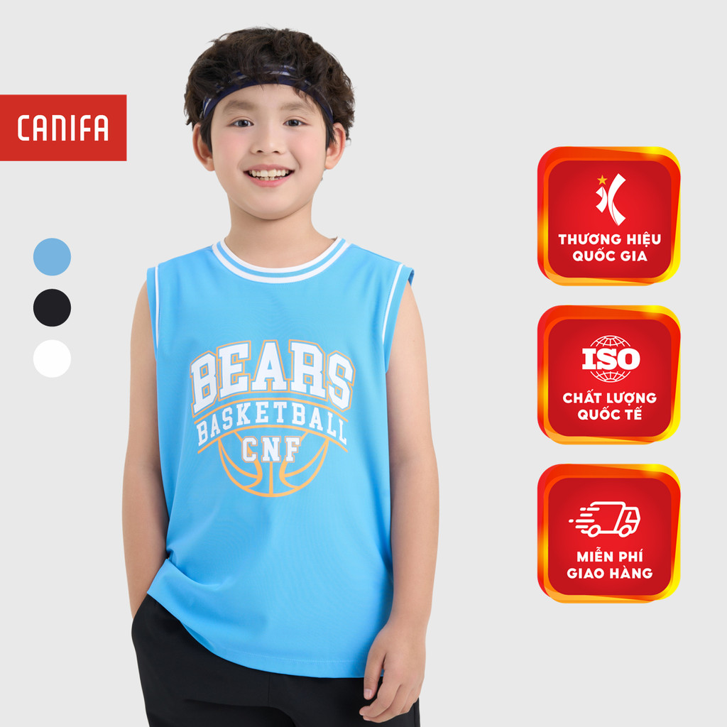 Áo ba lỗ active bé trai CANIFA có hình in 2TA25S004