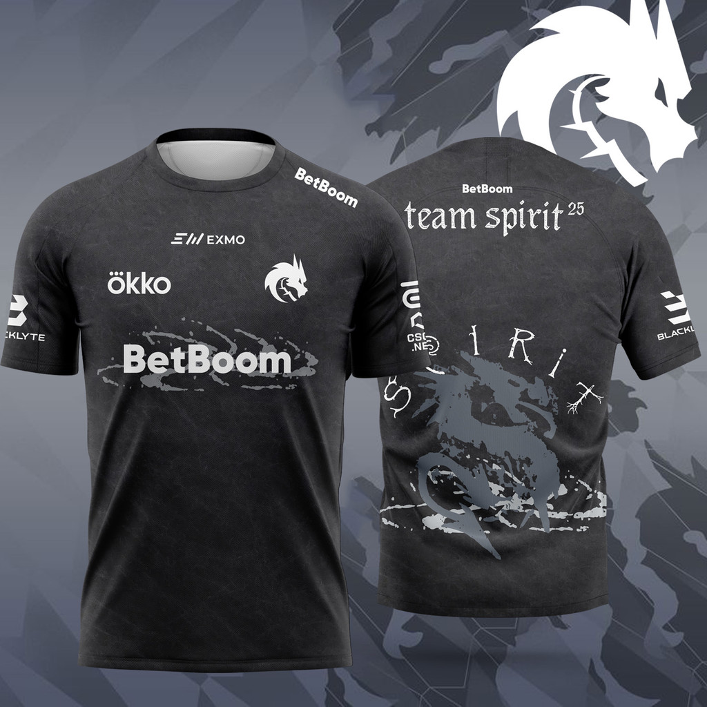 Mới 2026 Team Spirit Esports Jersey Nam Thời Trang Mùa Hè Áo Tay Ngắn