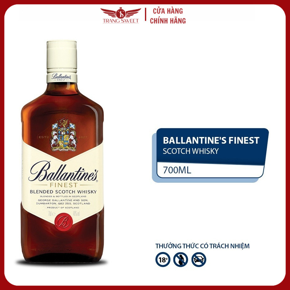 KÈM HỘP Rượu Whisky Ballantines Finest Nồng Độ Alc 40% 700ml 40%