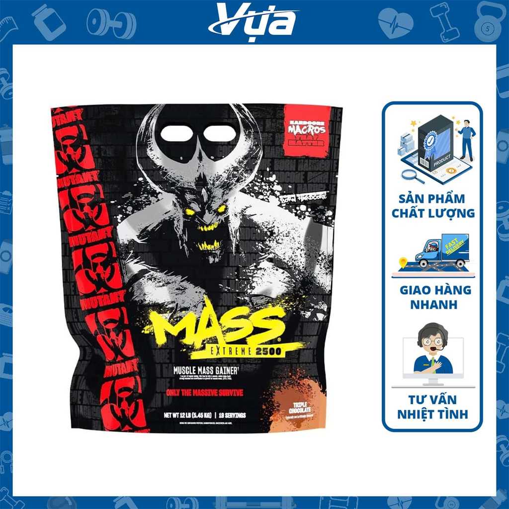 Mutant - MASS EXTREME 2500 (12 Lbs) - Hỗ Trợ Tăng Cơ Nhanh, Nâng Cao Sức Mạnh