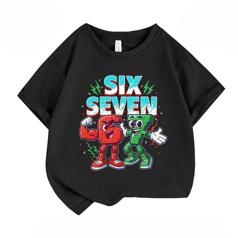 Trộm Brainrot No.67 Trẻ Em Đồ Họa Áo Sơ Mi Tay Ngắn Dễ Thương Brainrot Minh Họa Mặc Hàng Ngày