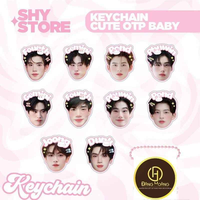 MÓC KHOÁ CUTE OTP - GEMINIFOURTH, PONDPHUWIN, JOONGDUNK | SHYSTORE- ĐH WrightZ