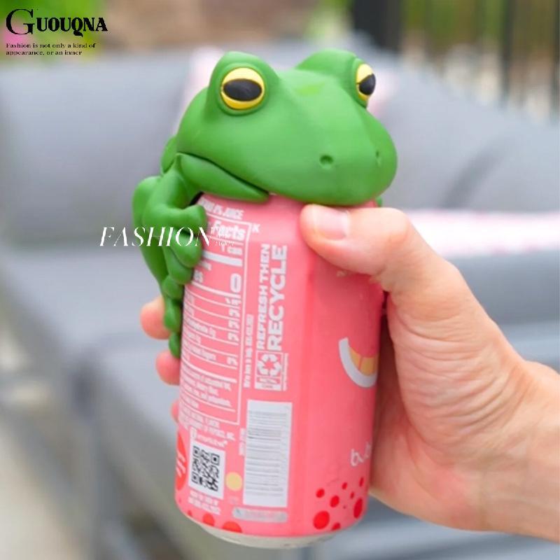 GUOUQNA Fizzy Frog Can Cover, Ếch Can Covers For Soda, Ếch Can Topper & Lotus Leaf Pad, Soda Can Nắp