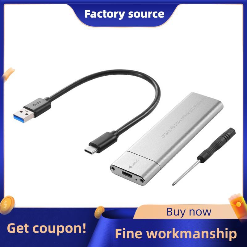 M.2 NVMe SSD Vỏ Adapter 10Gbps USB C 3.1 Gen2 NVMe Vỏ Bên Ngoài NVMe Đầu Đọc NVMe NVMe Vỏ Bạc