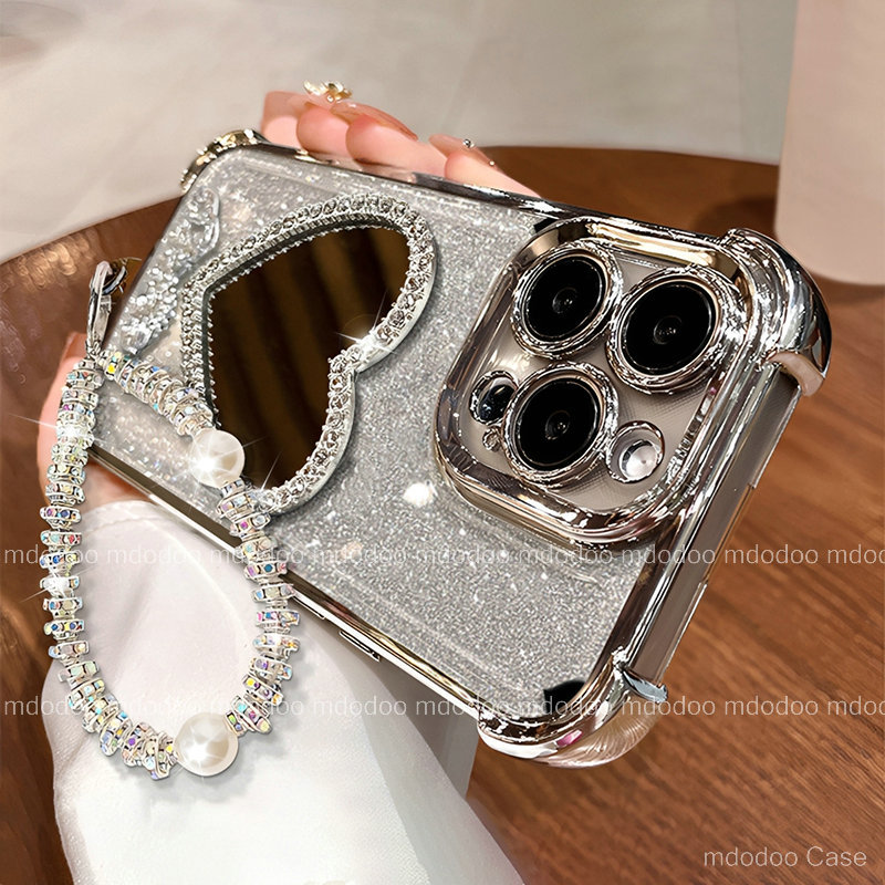 ốp lưng High quality Fine hole Anti-drop Crystal Pearl Chain OPPO A5 A3X A3 Pro A38 A73 A79 A98 A77 