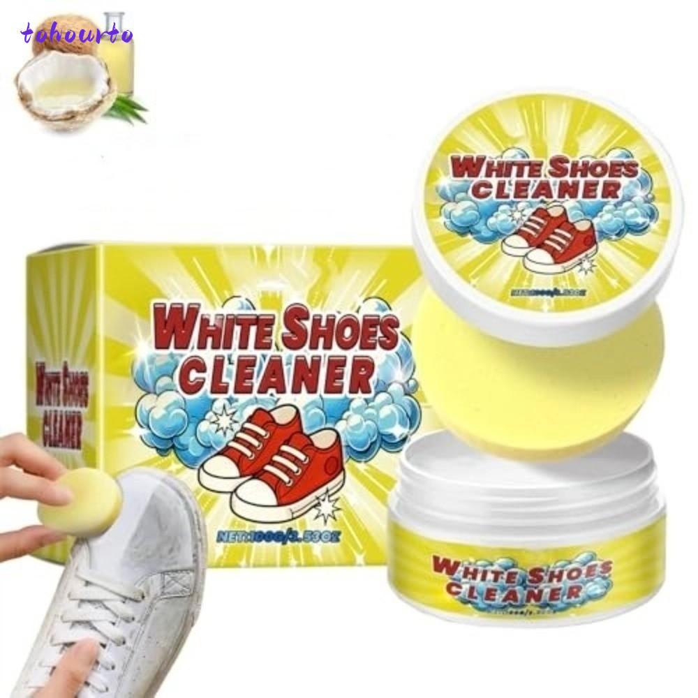 Chất tẩy rửa giày trắng TOHOURTO, đa chức năng với chất tẩy rửa giày xốp, chỉ cần lau sạch Không cần