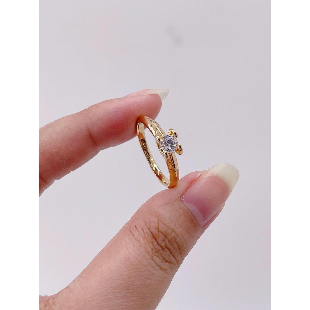 N332 - NHẪN NỮ MỘT HỘT KHÍA CẠNH ĐƠN GIẢN TINH TẾ