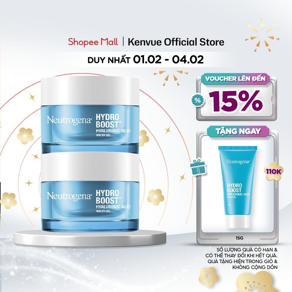 Combo 2 Kem dưỡng ẩm cấp nước Neutrogena® Hydro Boost Hyaluronic Acid Water Gel (50gx2)