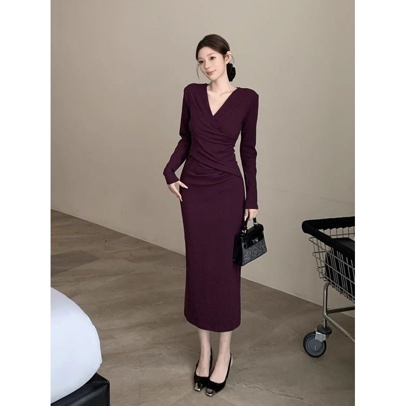 Váy Thu Đông Xếp Li Mỏng, Just Fit - Mã SP: 20260201