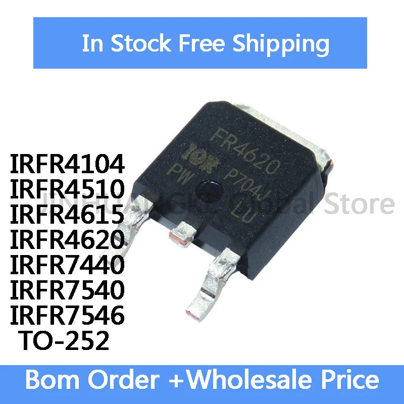 5 Chiếc IRFR4104 IRFR4510 IRFR4615 IRFR4620 IRFR7440 IRFR7540 IRFR7546 FR4104 FR4510 FR4615 FR4620 F