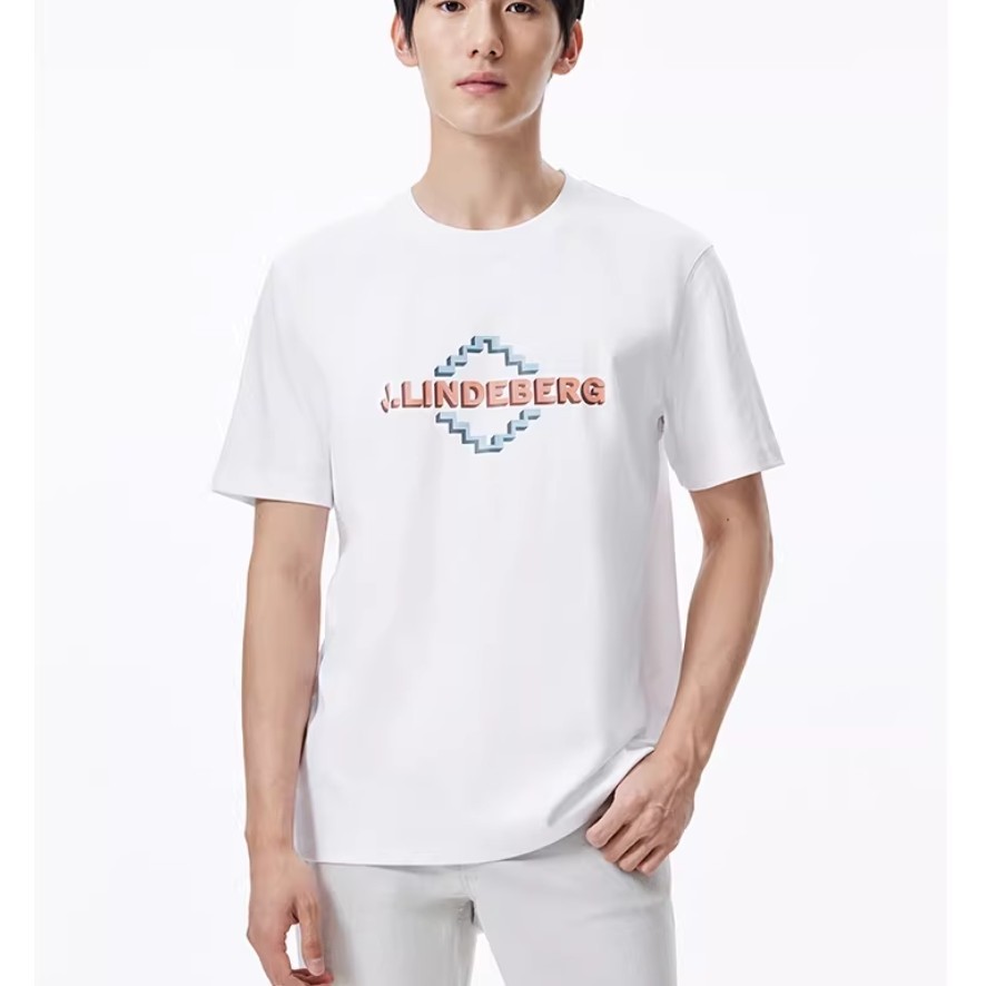 JLINDEBERG JLINDEBERG Áo thun Cotton ngắn tay in hình thời trang mới