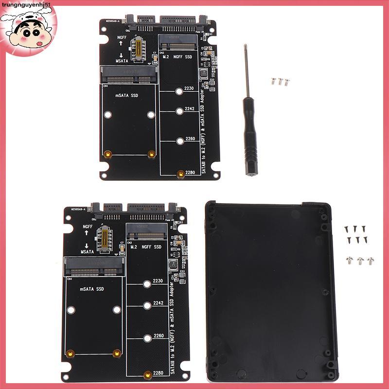[Tàu 24 giờ] NGFF to SATA 3 External HDD Enclosure mSATA SSD Adapter M.2 SATA Protocol Adapter Board
