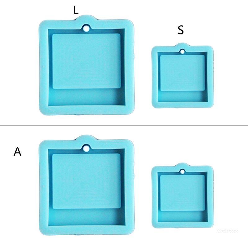 Creative Photo Frame Keychain Epoxy Resin Mold Handmade Pendants Silicone Mo