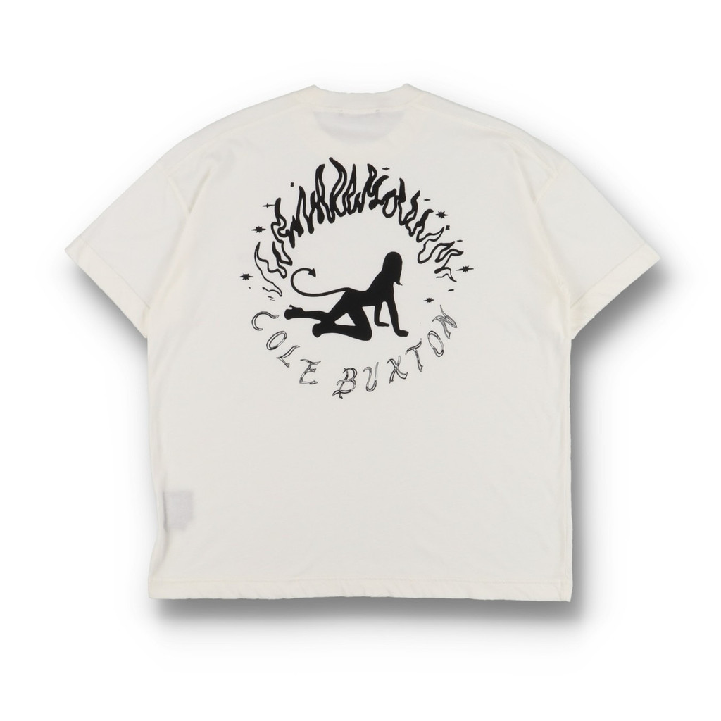 Áo Thun Cole Buxton Retro Logo Trắng Ngọn Lửa, Phong Cách Mới Cho Mùa Hè