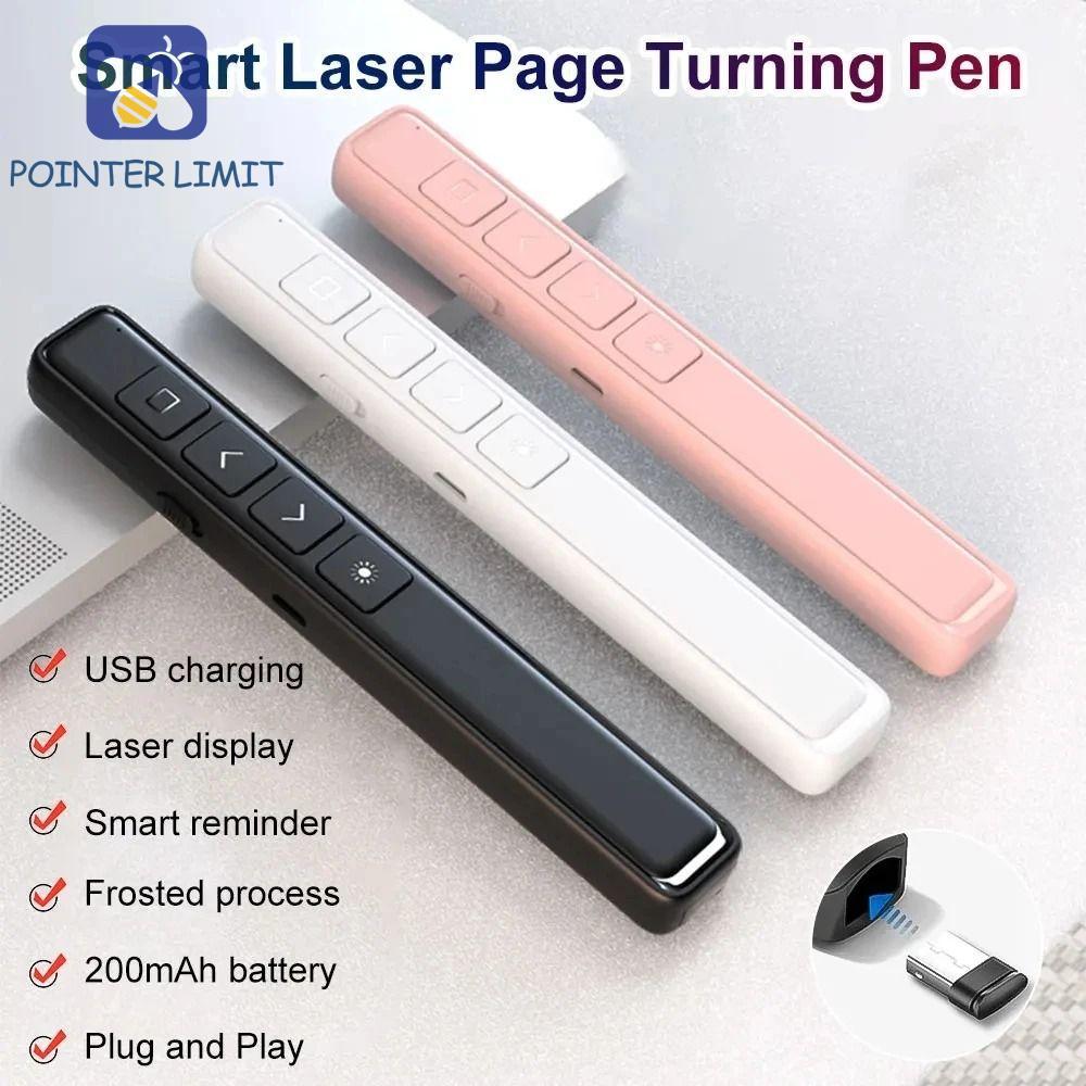 POINTER LIMIT Trình bày không dây Clicker, Bút lật Laser PPT từ xa hồng ngoại 2,4 GHz, Sạc USB Hyper