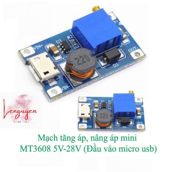 001 Mô Đun Tăng Áp Mini có Cổng Micro USB ( XY-016 | MT3608 )