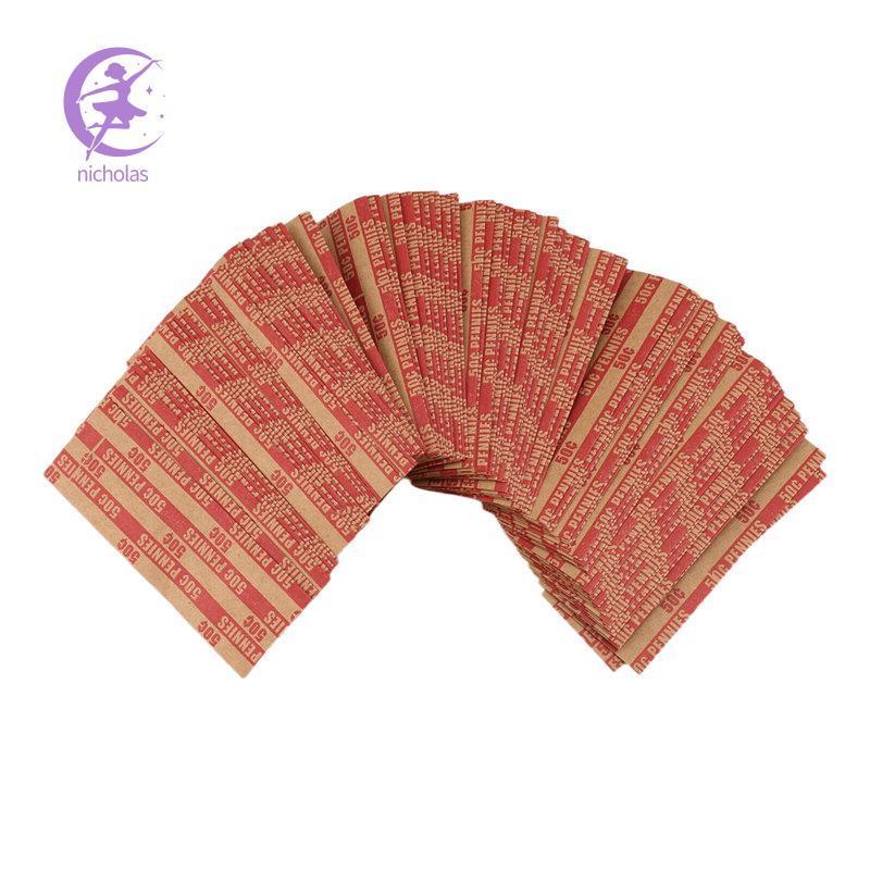 100 mảnh Penny Coin Wrappers Penny Tay áo phẳng như Shown Penny Rolls Wrappers