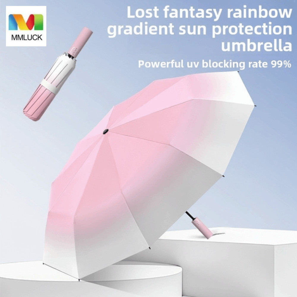MMLUCK Ô dù mưa MMLUCK tự động đôi Vinyl, chống nắng và chống tia UV
