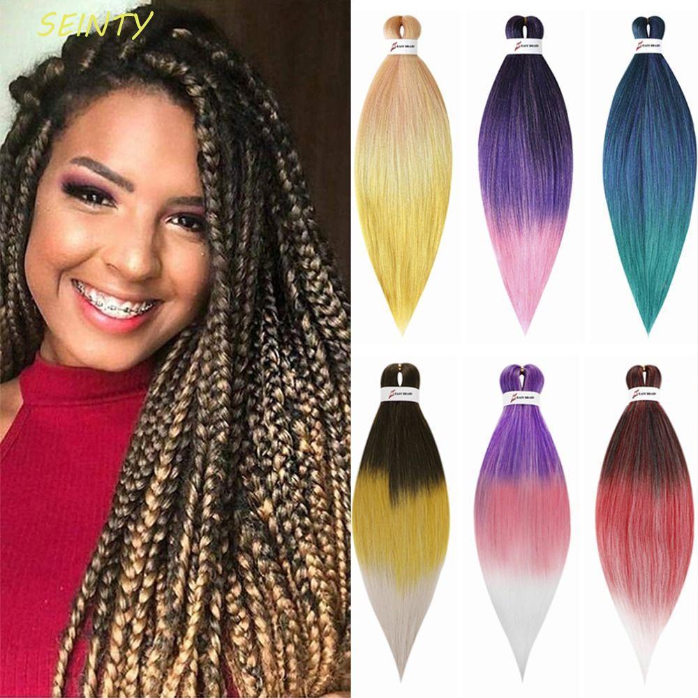 SEINTY Jumbo Hair Extensions, DIY Ombre Colorful Braids - 26 Inch