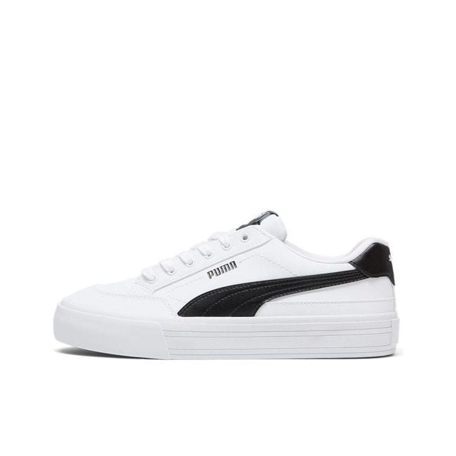 Giày thể thao sneaker Puma chính hãng Court Classic Vulcanised Unisex Leather White - Da Trắng