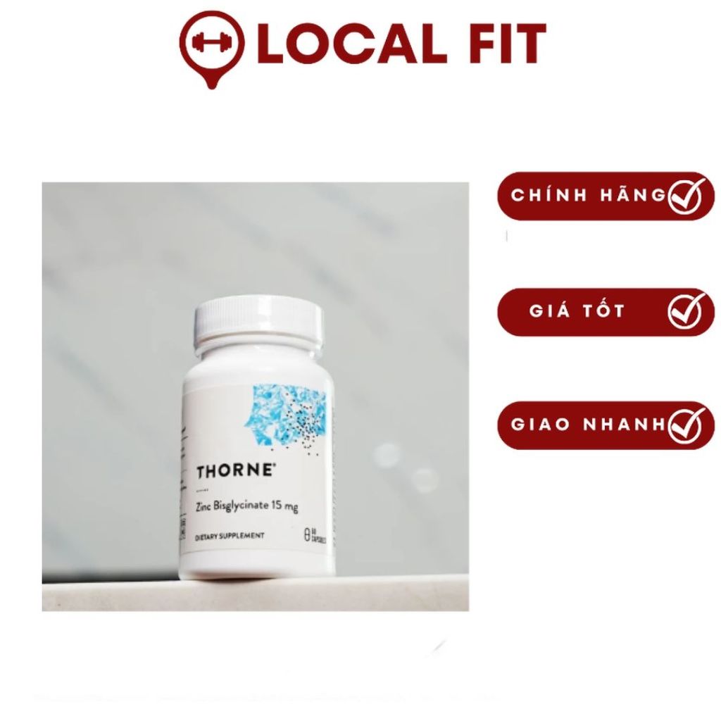 Viên kẽm Thorne Zinc Bisglycinate 15mg / 30mg (USA) hấp thụ cực tốt, giúp tăng đề kháng tại wheyhoap