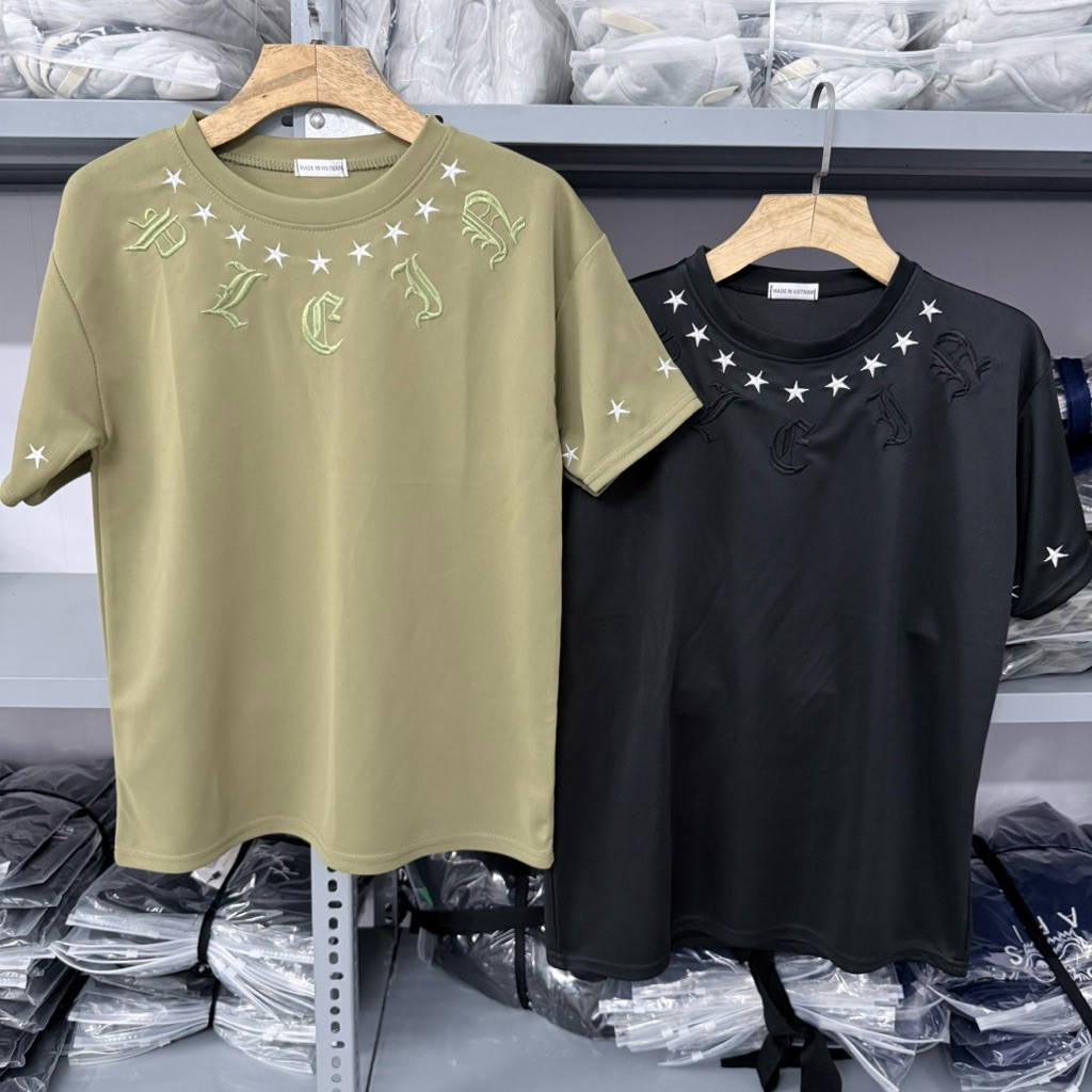 ÁO PHÔNG PLEIN THÊU CHỮ CỔ NGÔI SAO BOY PHỐ 2026. BỘ ÁO QUẦN PLEIN THÊU CHỮ CỔ BOY PHỐ XU HƯỚNG 2026